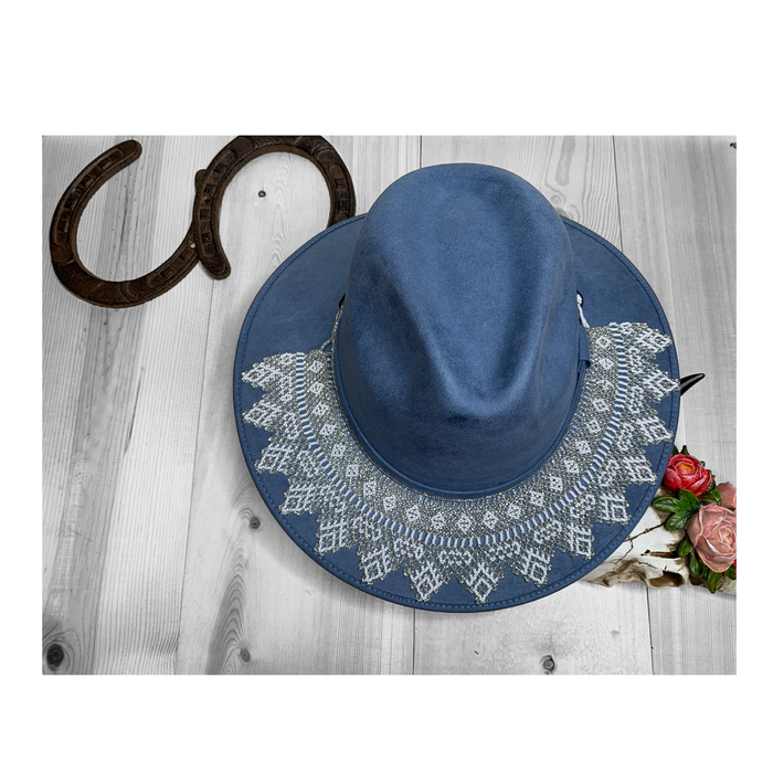 Hat with Beaded Hatband