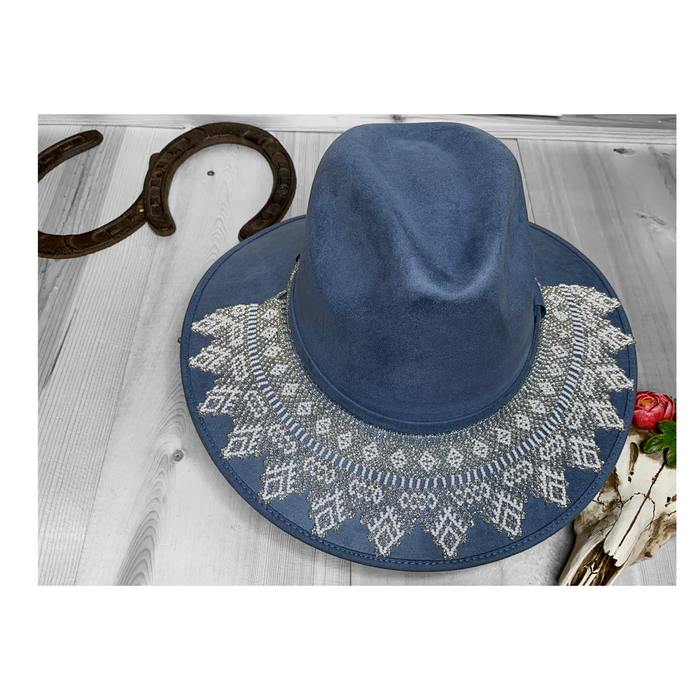 Hat with Beaded Hatband