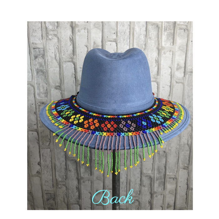 Hat with Beaded Hatband