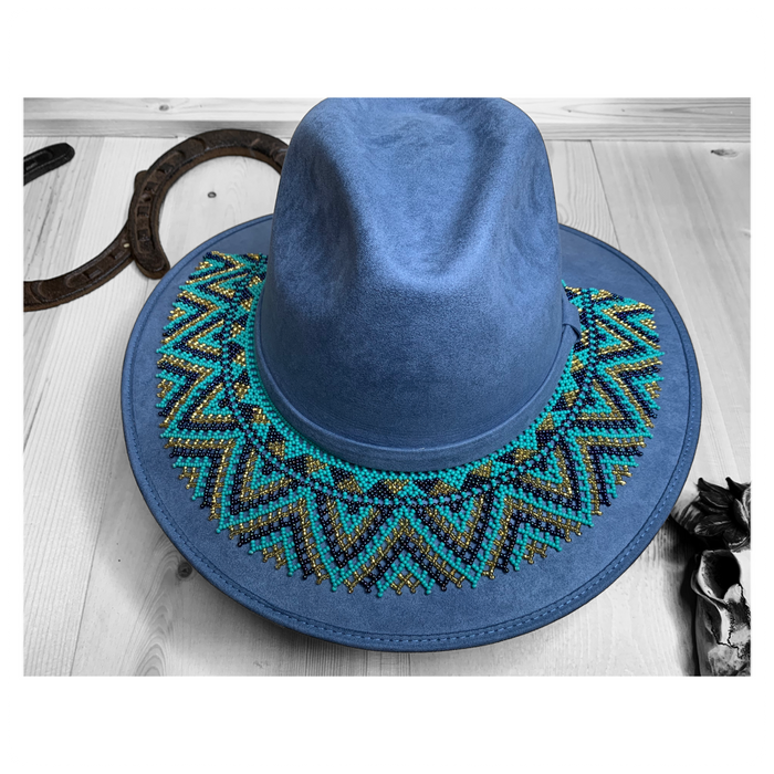 Hat with Beaded Huichol Hat Band