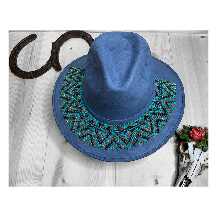 Hat with Beaded Huichol Hat Band