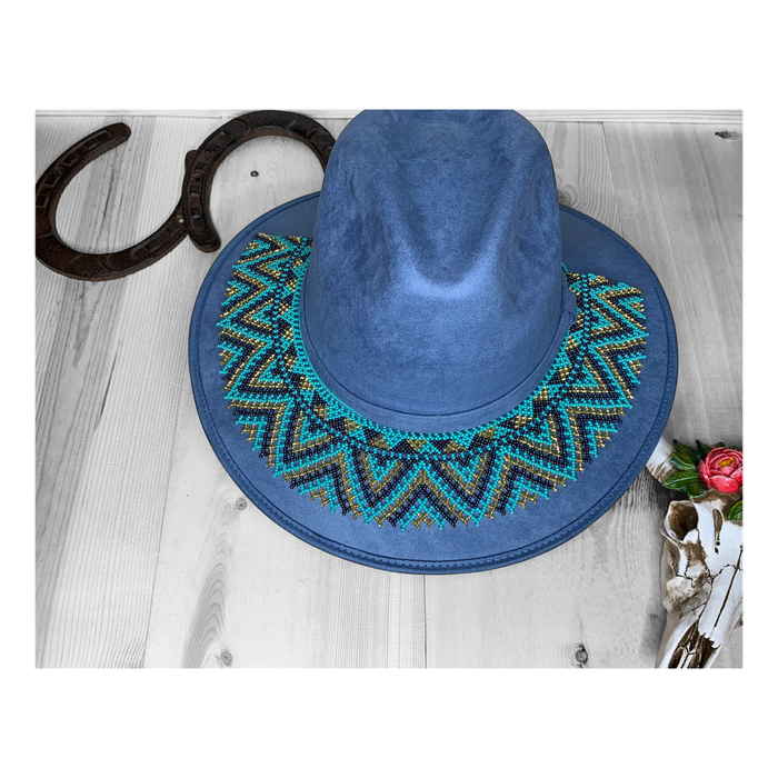 Hat with Beaded Huichol Hat Band