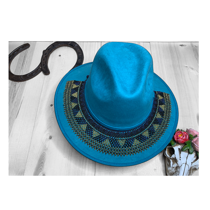 Hat with Beaded Huichol Hatband
