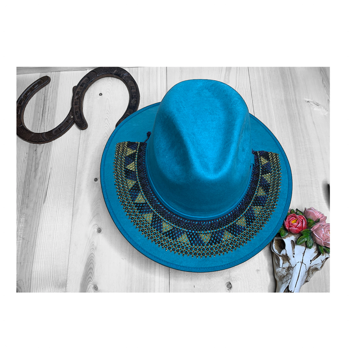 Hat with Beaded Huichol Hatband