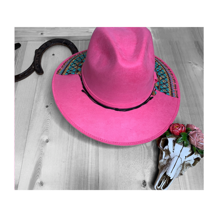 Hat with Beaded Huichol Hatband