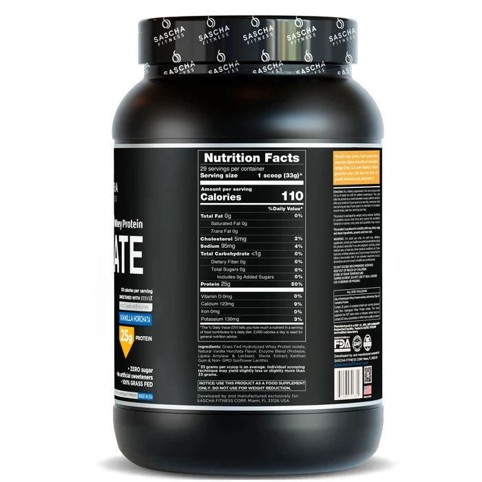 Hydrolyzed Whey Protein Isolate Vanilla Horchata
