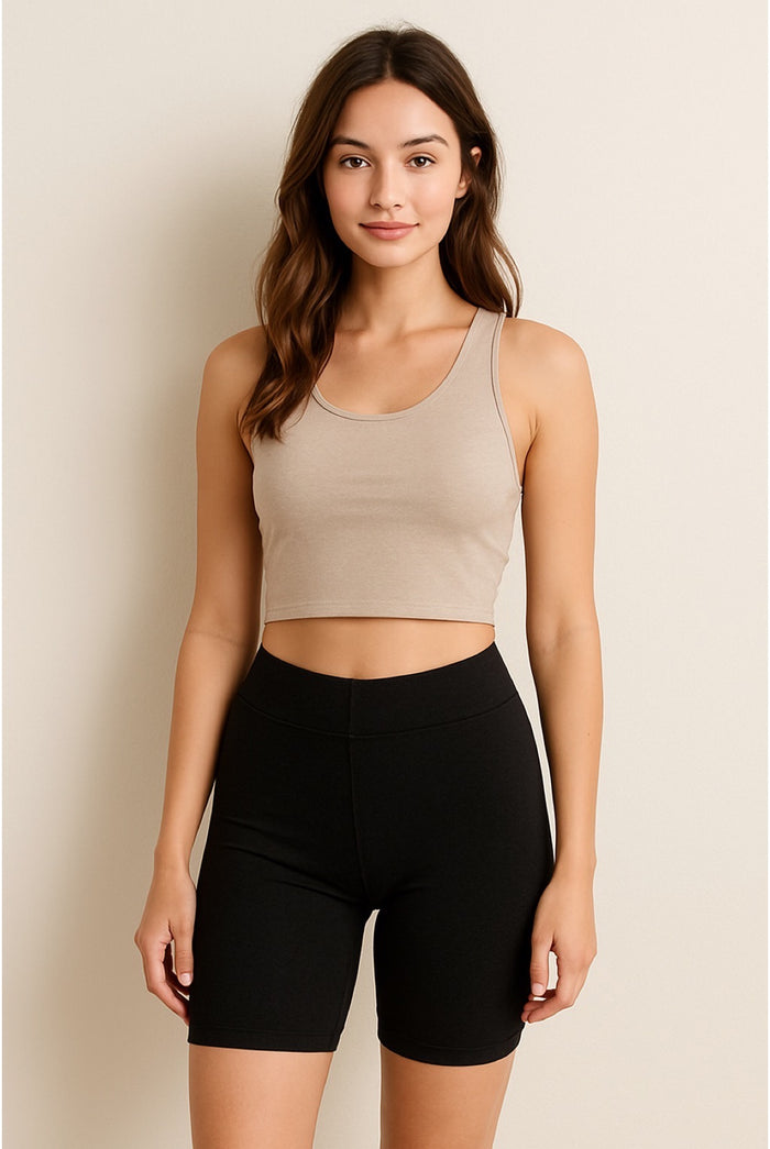 Imagine That - Cotton Fitted Leggings Biker Shorts