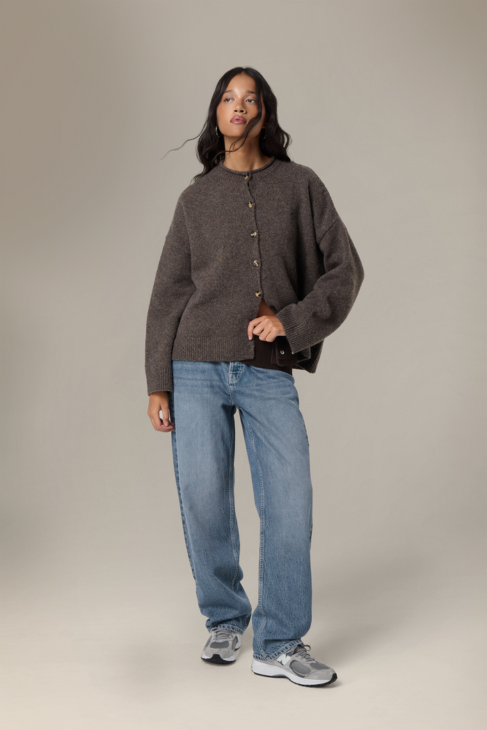 Jones Cardigan in Chocolate Brown