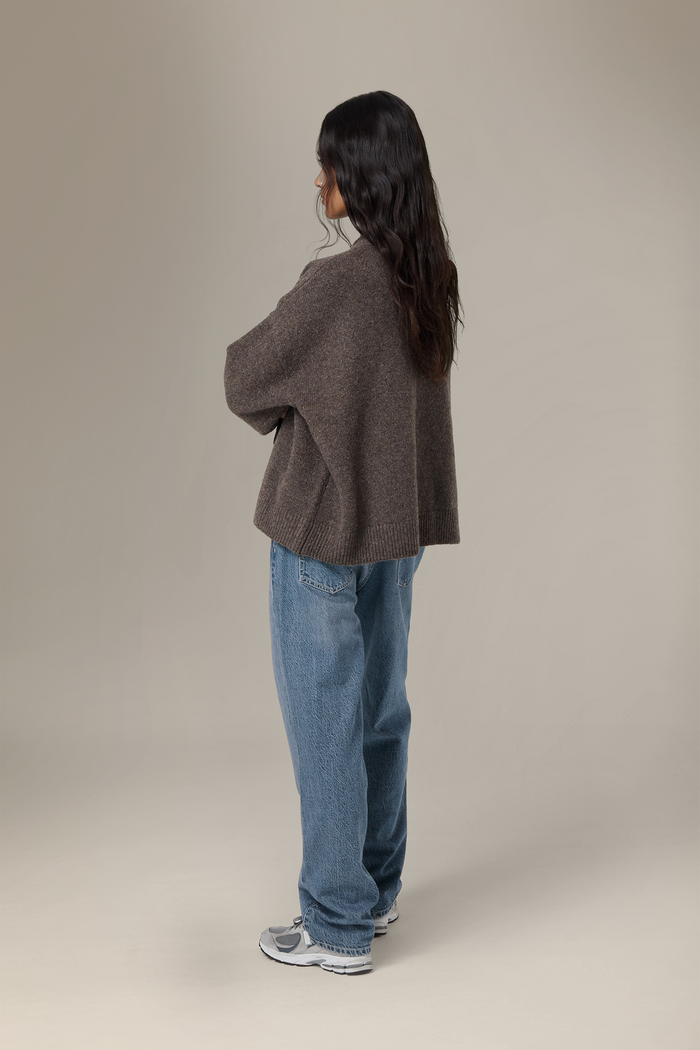 Jones Cardigan in Chocolate Brown