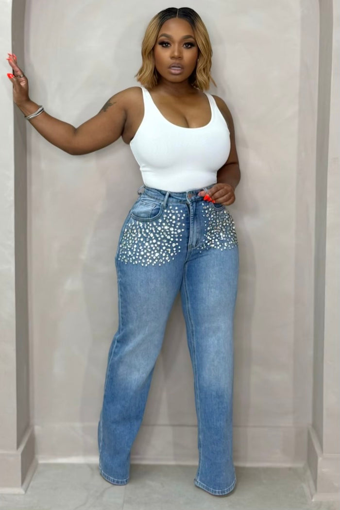 Katrina “Shine On Me” Embellished Denim Jeans 4263