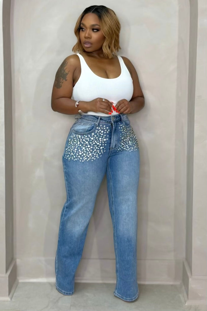 Katrina “Shine On Me” Embellished Denim Jeans 4263