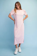Knit Round Neck Midi Dress