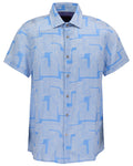 LANDON INTER TWINE BLUE MENS LINEN SHIRT