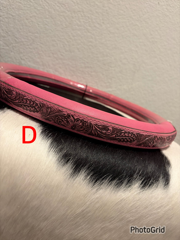 Leather steering wheel covers