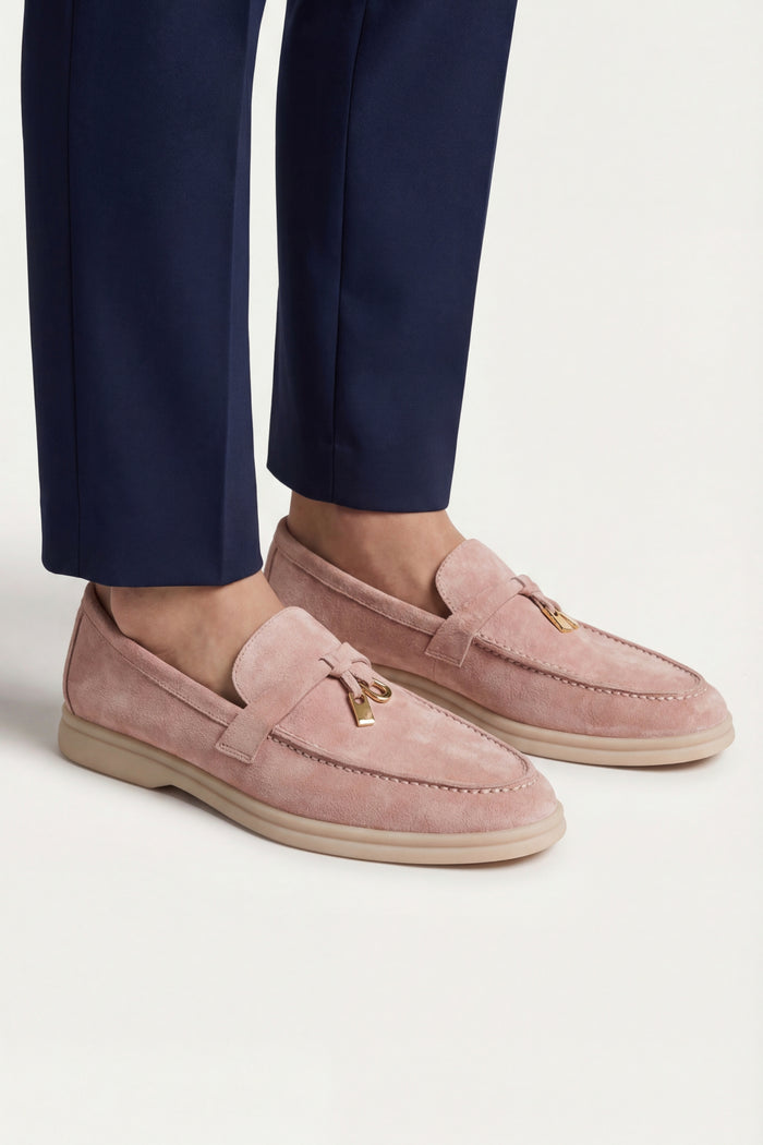 Leonis Buckle Loafer Blush Rose