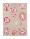 Lions of Africa Knitted AC Blanket/Quilt for Baby - Magnified image of fabric