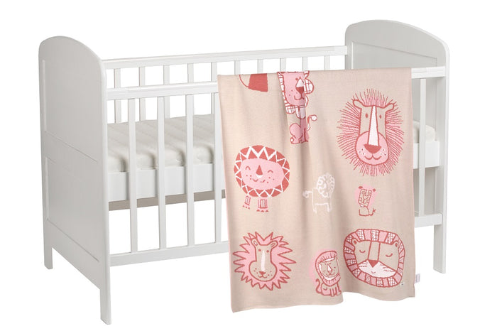 Lions of Africa Knitted AC Blanket/Quilt for Baby - Full View