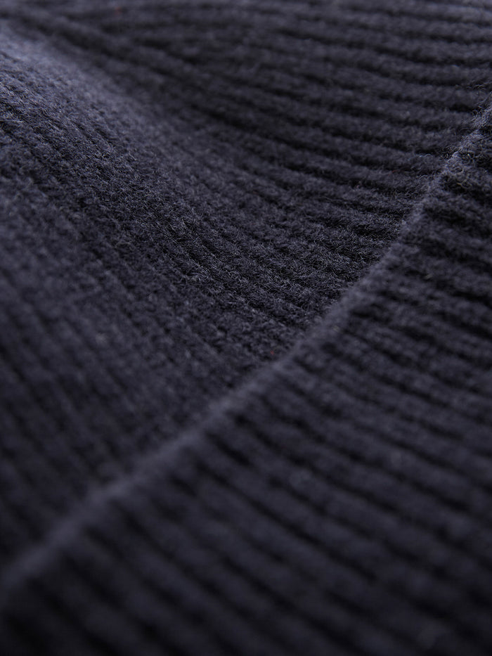 Men's Lambswool Minimal Rib Beanie