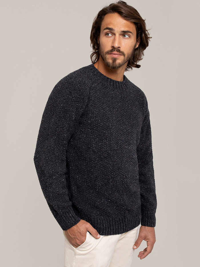 Men's Recycled Cashmere Moss Stitch Jumper