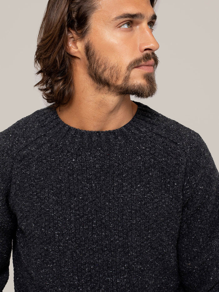 Men's Recycled Cashmere Moss Stitch Jumper