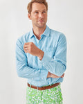 Mens Stuff Addison Shirt - Blue Peri X Resort White