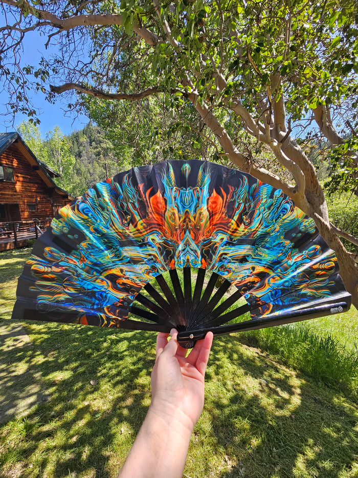 Mercury in Retrograde UV Reactive Hand Fan