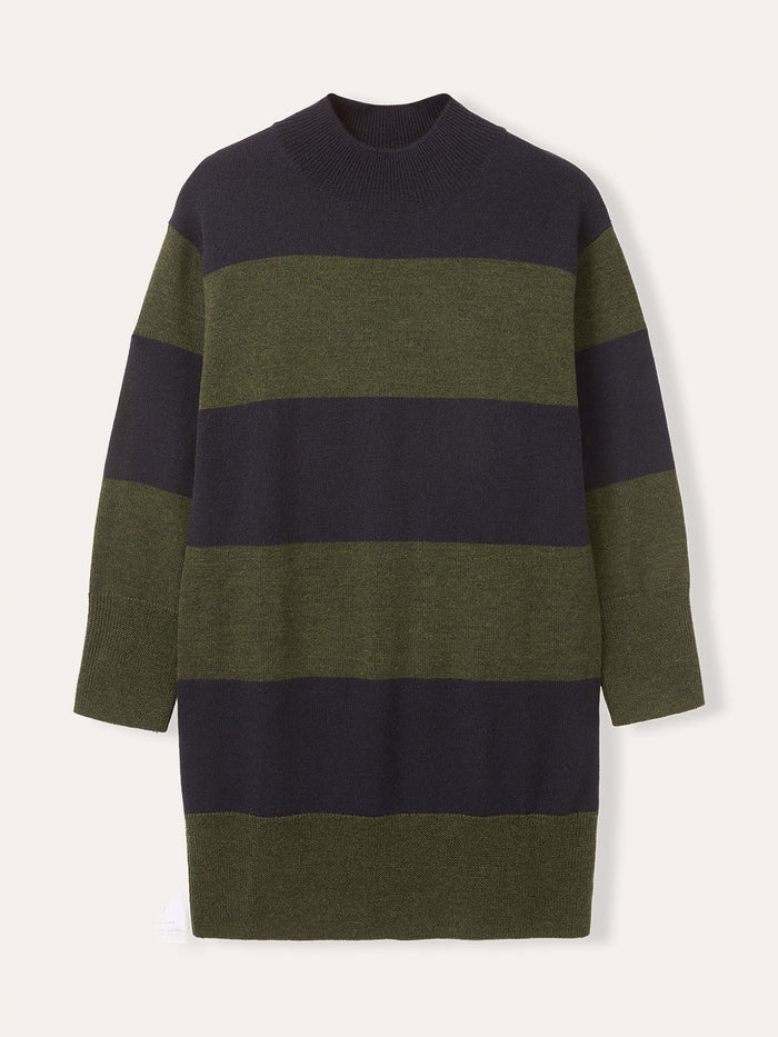 Merino Blend Striped Dress