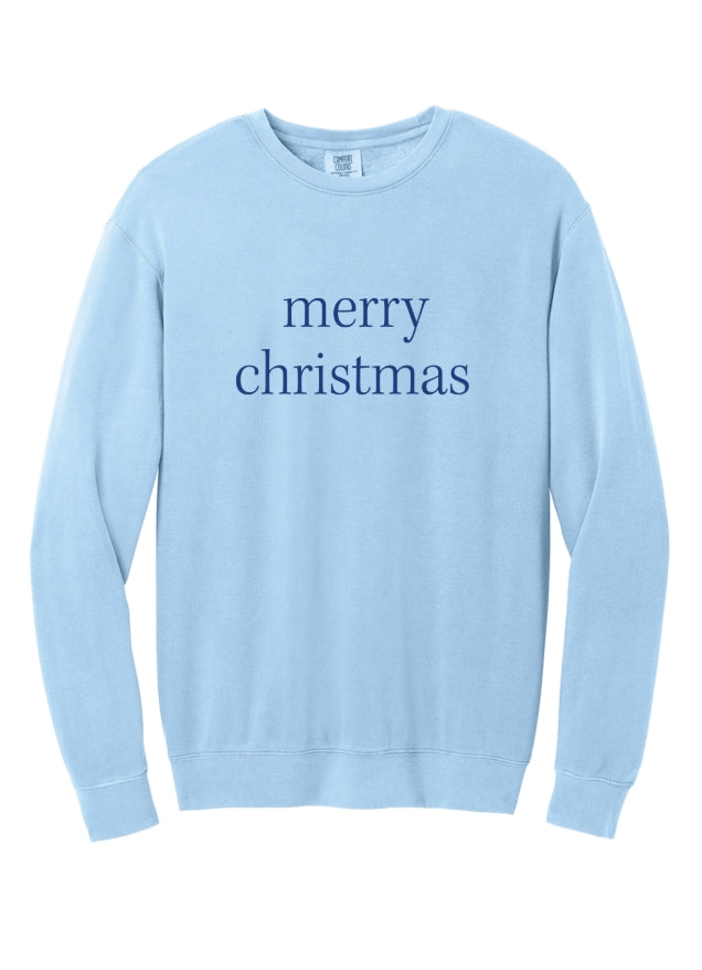 Merry Christmas Embroidered Crewneck