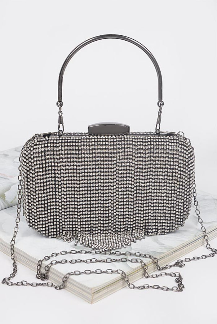 Michelle.....Rectangle Studded Fringe Clutch Purse H&D Accessories