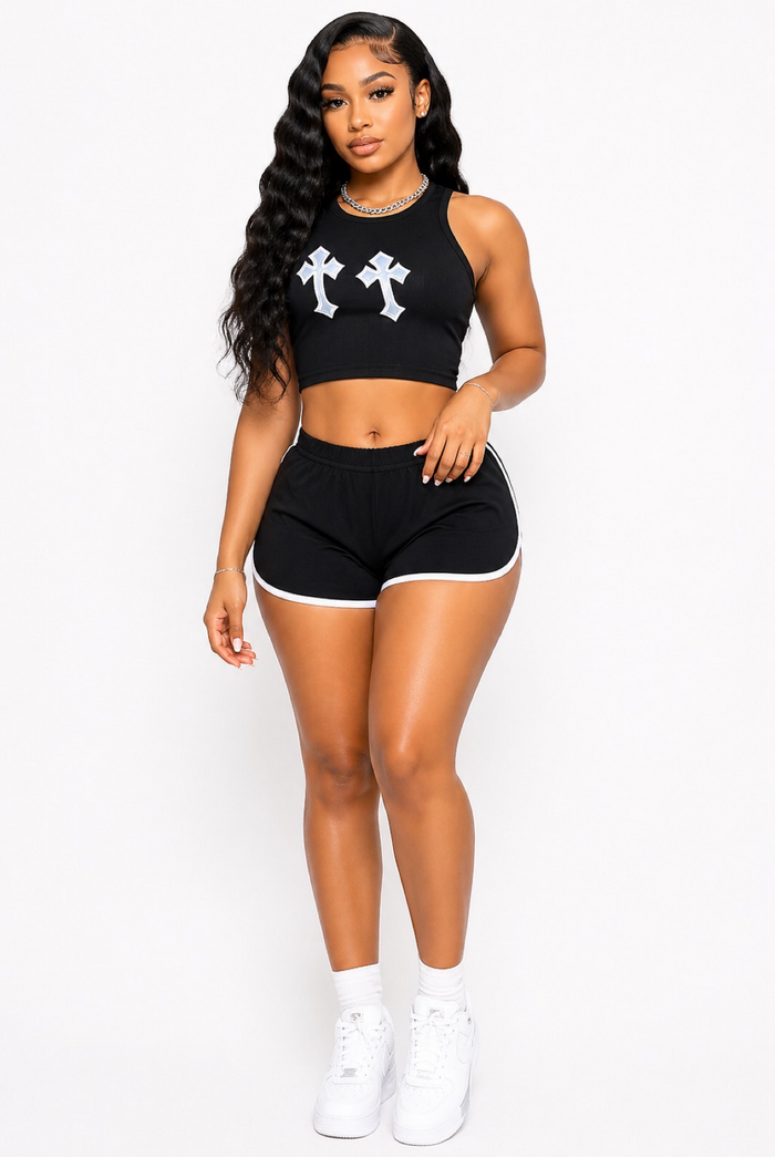 Must Be Summer – Cotton Stretch Dolphin Trim Shorts for Women