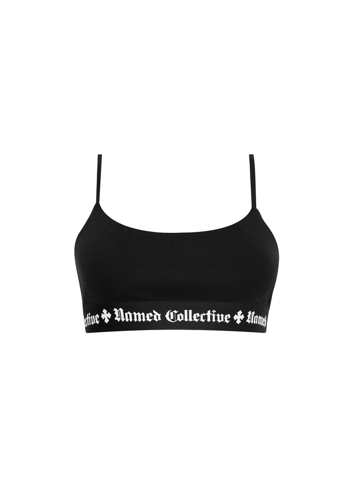 NAMED CLASSICS LOGO BRALETTE BLACK