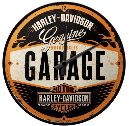 Nostalgic-Art Wall Clock Harley-Davidson Garage