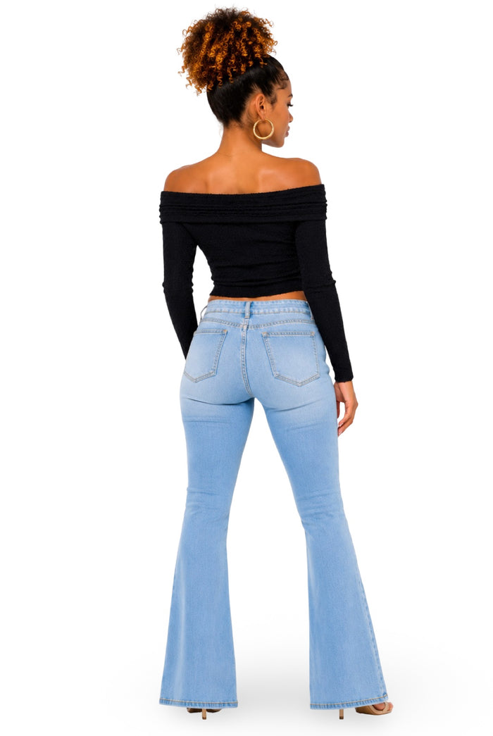 Olivia - Women's Asymmetric Off Shoulder Sweater Top