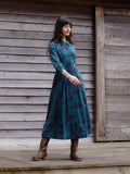 Organic Cotton Blend Pleat Detail Shirt Dress