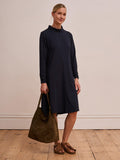 Organic Cotton Blend Roll Neck Swing Dress