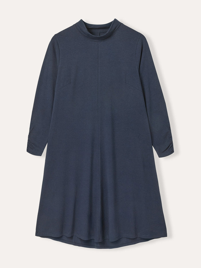 Organic Cotton Blend Roll Neck Swing Dress