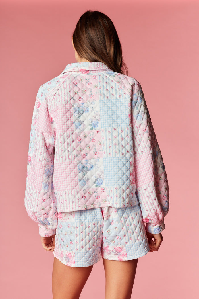 Pastel Patchwork Quilted Lounge Set