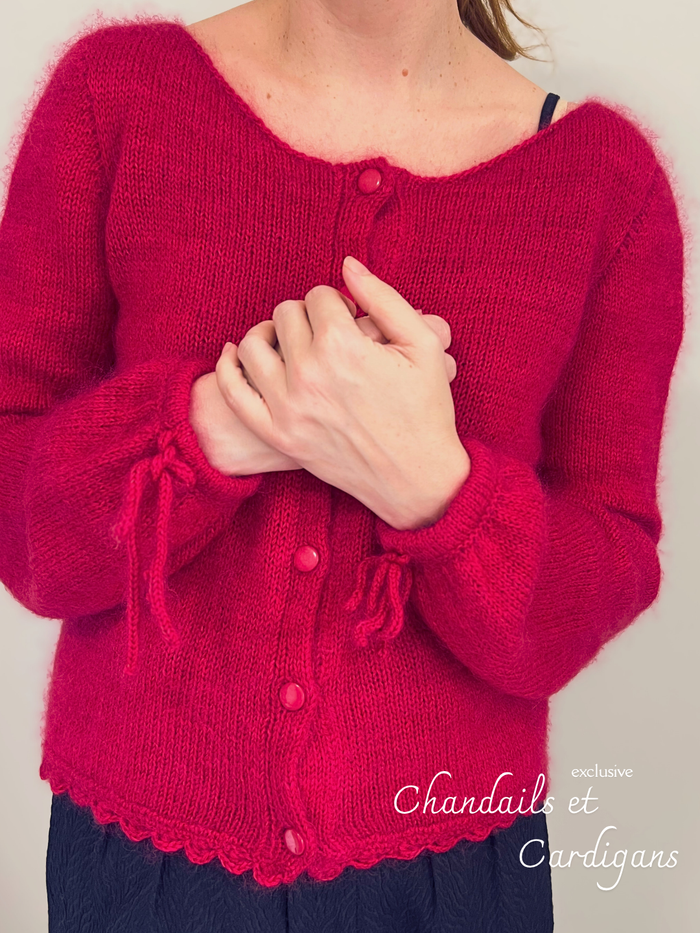 Patron de tricot THE OTHER SIDE CARDIGAN PDF - (de haut en bas en aller-retour)