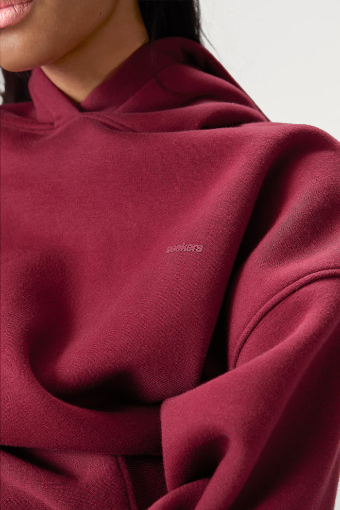 Petite Seekers Classic Hoodie in Burgundy