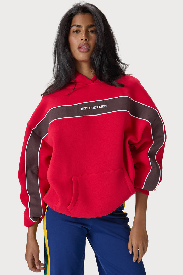Petite Seekers Speedway Hoodie in Red