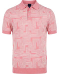 PILGRIM INTER TWINE PINK MENS MERINO SILK CASHMERE POLO