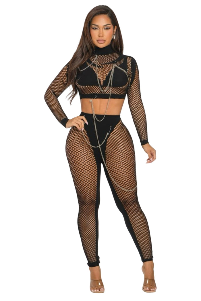 Privacy - Sexy Fishnet Pants Set