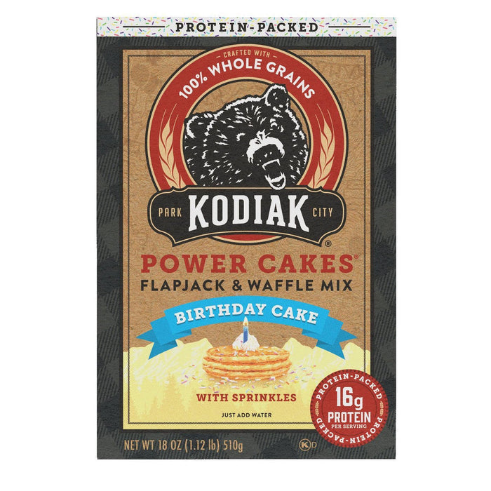 Kodiak Power Cakes Birthday Cake - 18 oz vista frontal #sabor_Birthday Cake - 18 oz