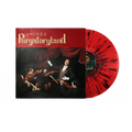 Andrés releases a limited edition Purgatoryland vinyl with a red and black splatter design. The cover depicts a man conducting a string quartet, some in theatrical makeup, on stage before bold red curtains.