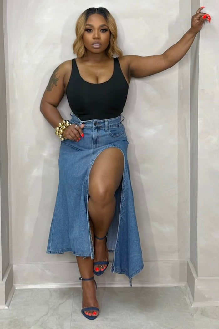 Randy Desert Drama Denim Skirt