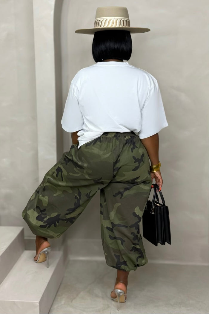 Rebel Romance Camo Cropped Pants