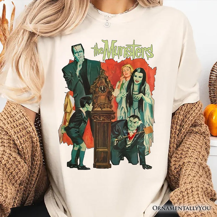 Retro Monster Family Sitcom T-Shirt, Horror Halloween Tee T-Shirts OrnamentallyYou