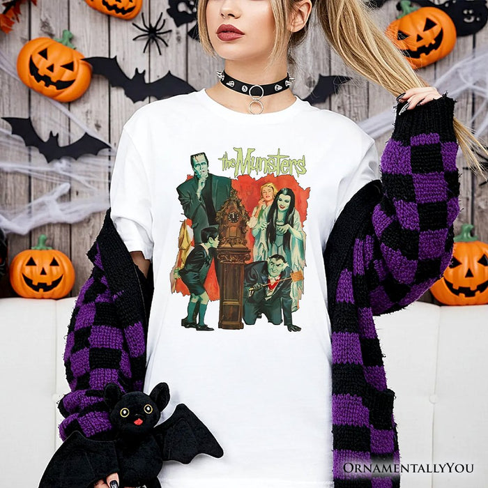 Retro Monster Family Sitcom T-Shirt, Horror Halloween Tee T-Shirts OrnamentallyYou