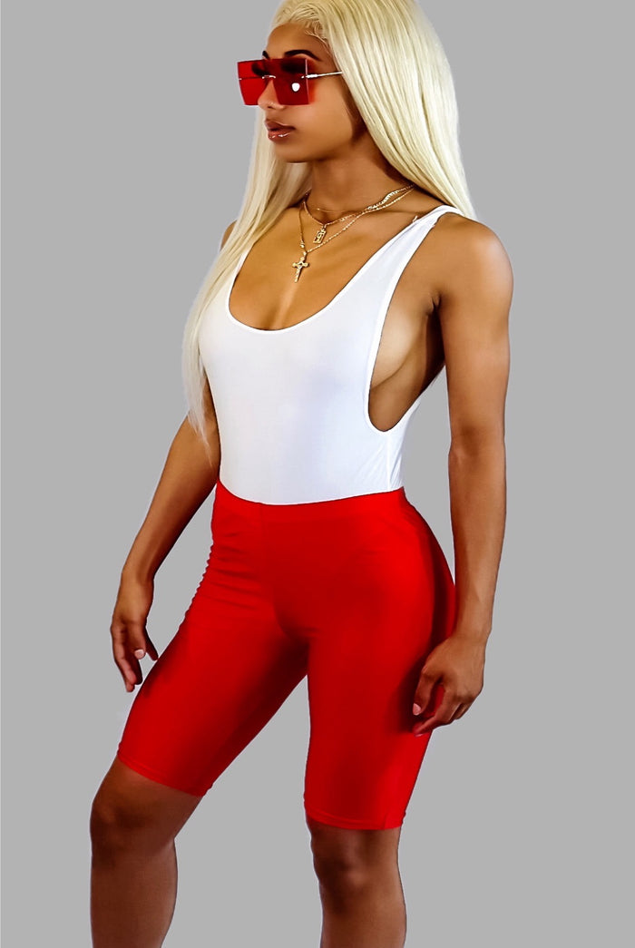 Ride With Me - Shiny Stretch Nylon Biker Shorts