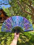 Saphira UV Reactive Hand Fan
